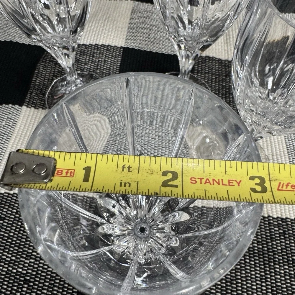 Beautiful Vtg Berkeley‎ by Mikasa Set of Four Crystal 7 1/4